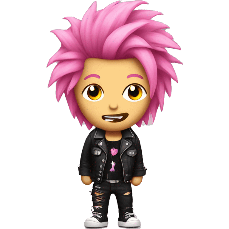 Punk rocker with pink hair emoji