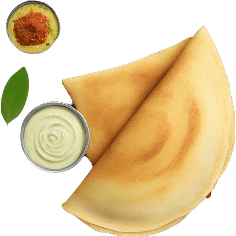 Dosa with coconut chutney emoji