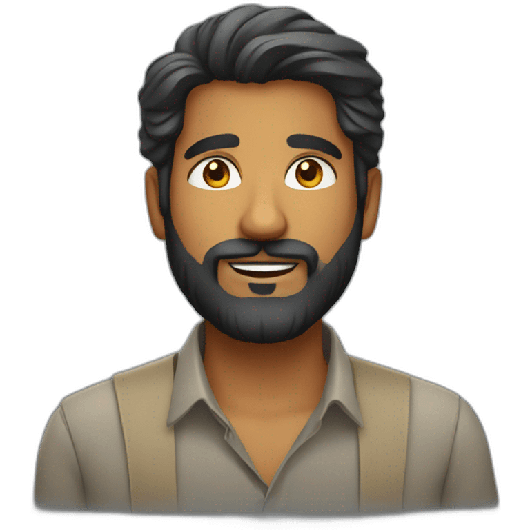 sri lankan handsome and smart guy with a beard emoji