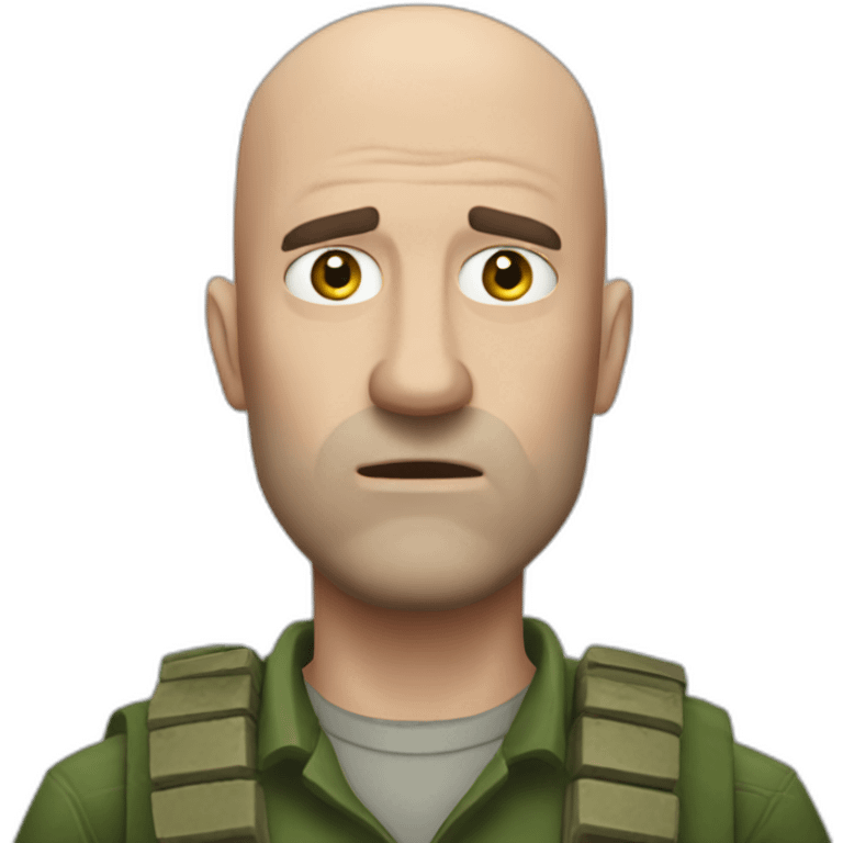 Sad bald Irish call of duty man emoji