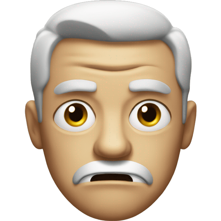 angry man with a funny face emoji