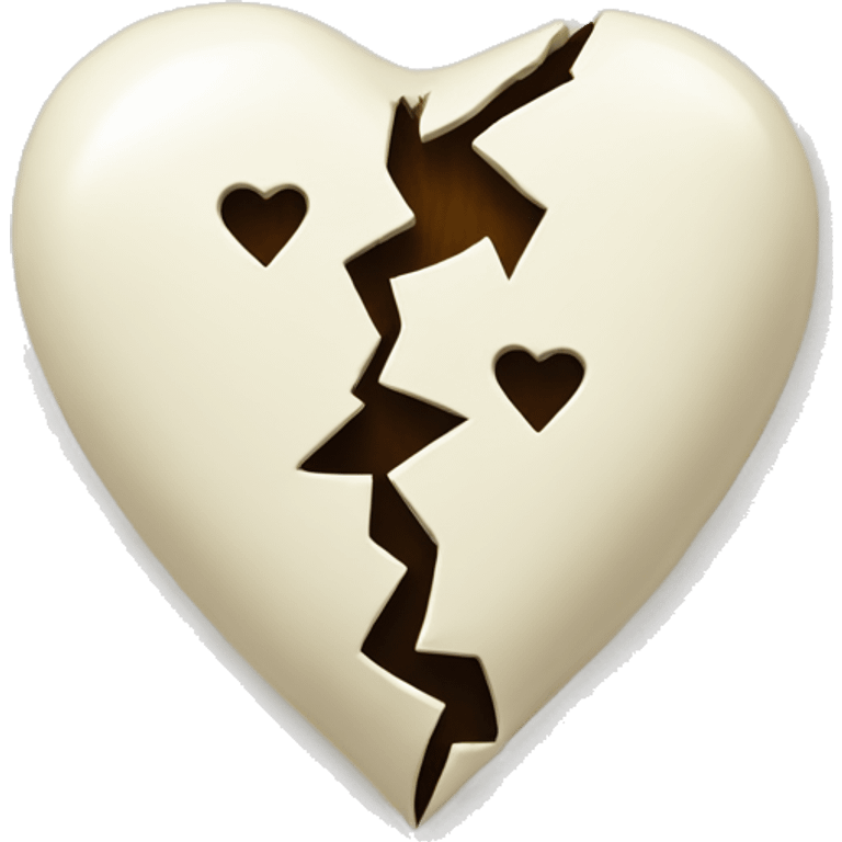 broken heart ivory  emoji