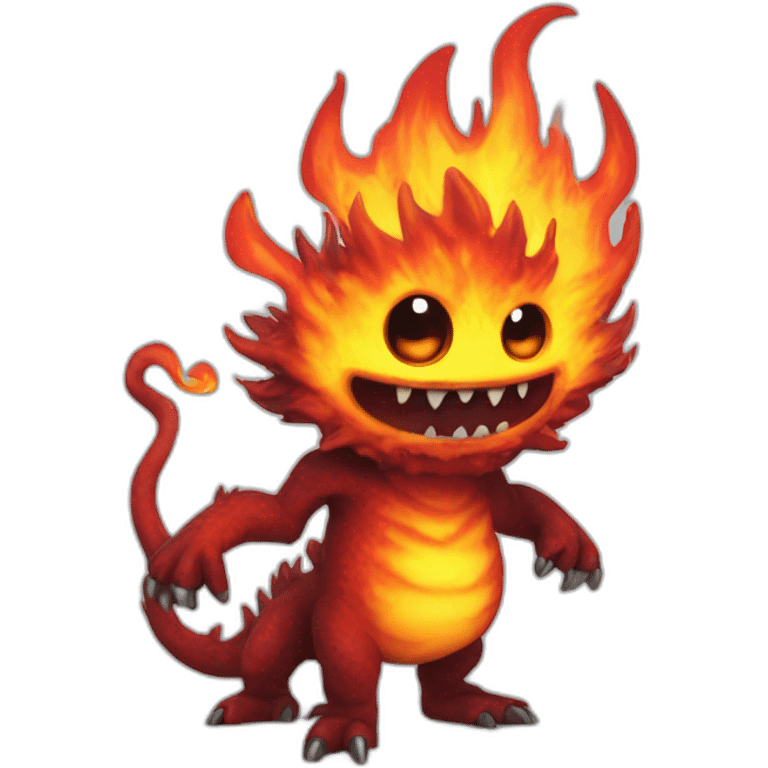 Fire monster emoji