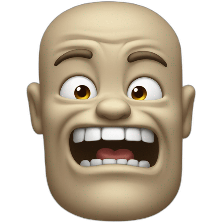 strong muscilar jaw face mewing emoji