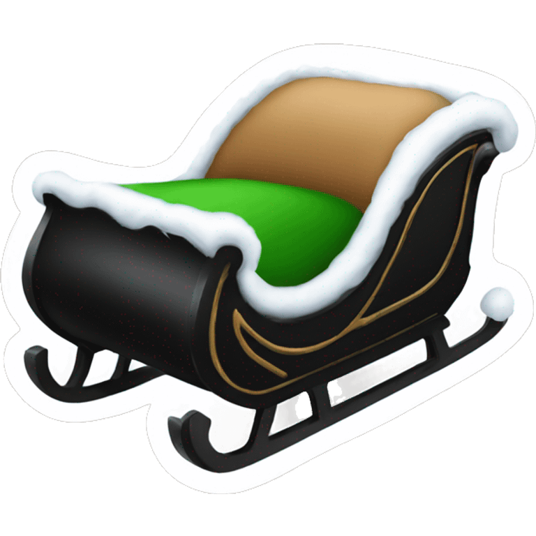 black sleigh emoji