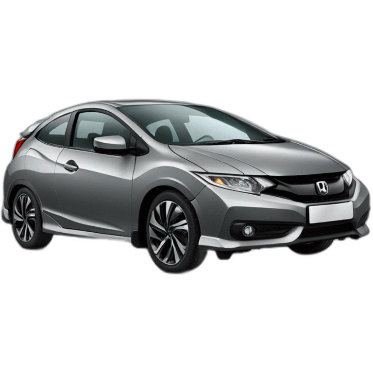 Grey honda civic x hatchback facelift emoji