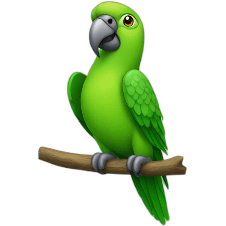 Big Fat Green parrot emoji