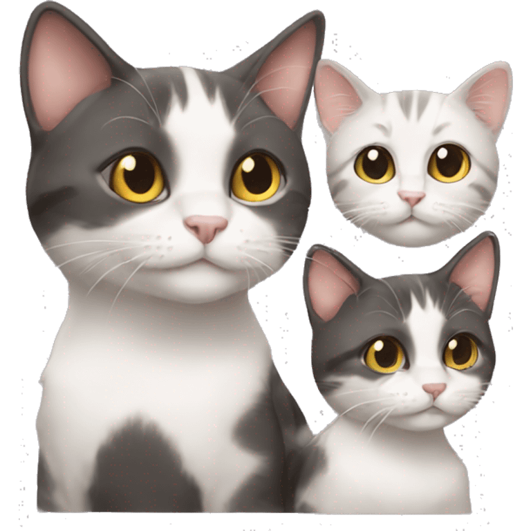 Three cats  emoji