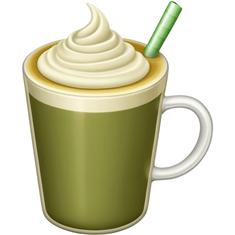 Olive color latte emoji