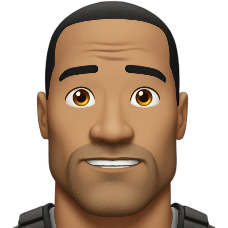 The rock qui fronce les sourcils emoji