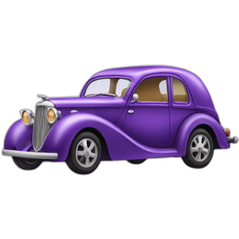 Une voiture de luxe violette emoji