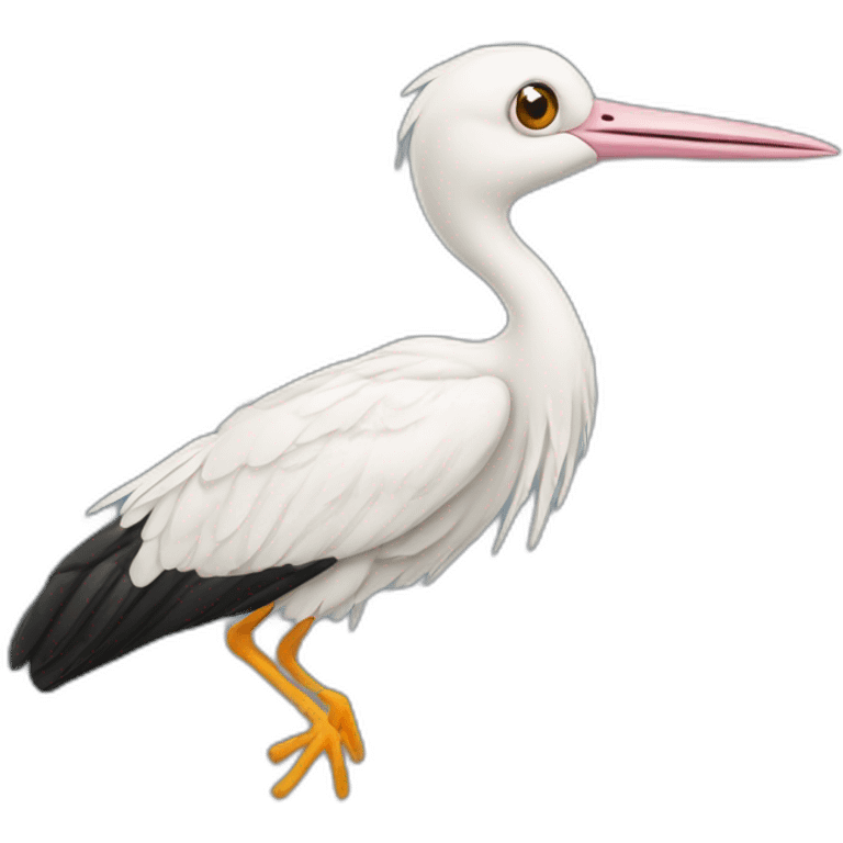 Stork fly emoji