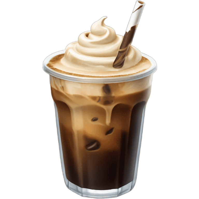 realistic iced coffee emoji