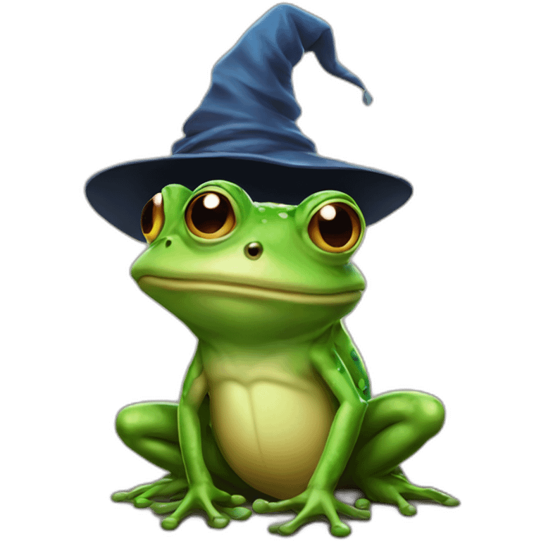 Wizard frog emoji