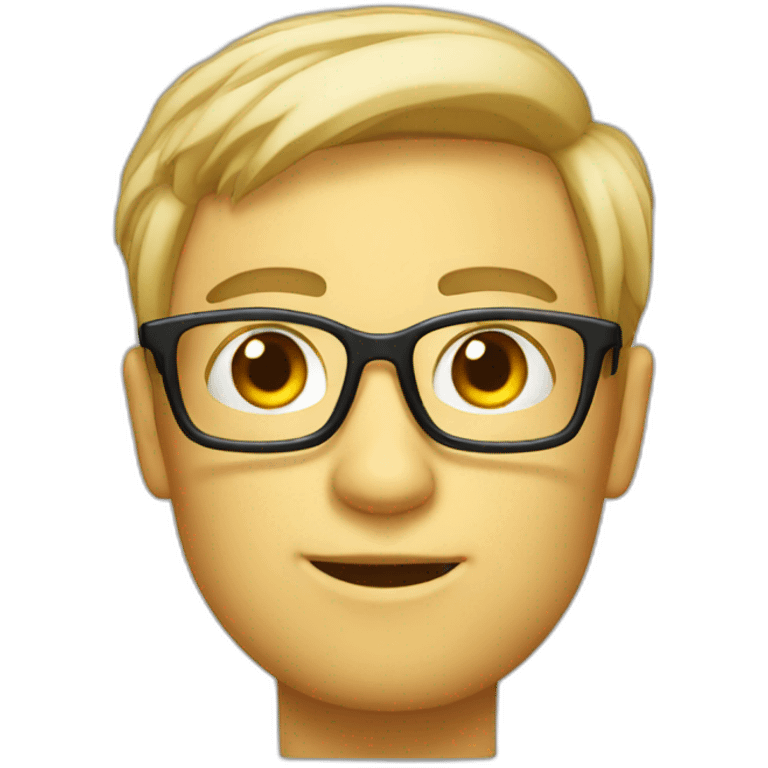 nerd guy with eye g;as emoji