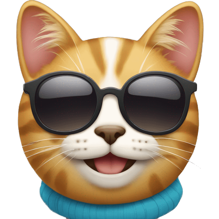 cat smiling with sunglasses emoji