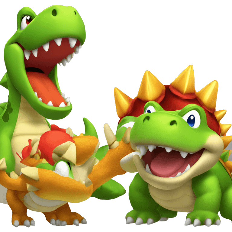 yoshi and bowser emoji