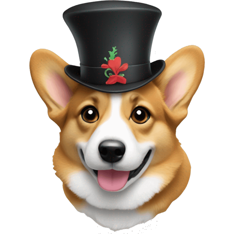 Welsh Corgi with a hat  emoji