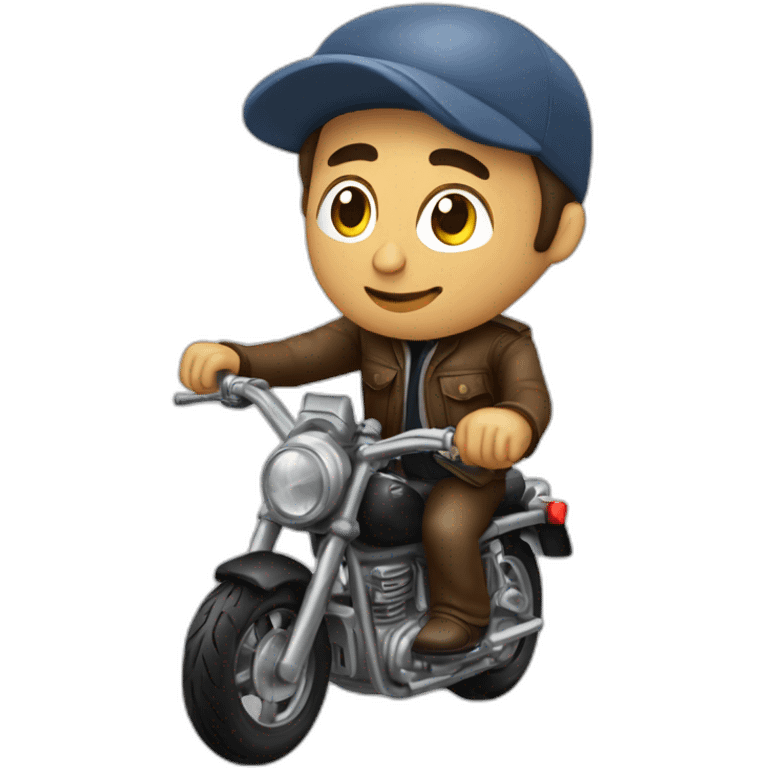 Pierre palmade sur une moto emoji