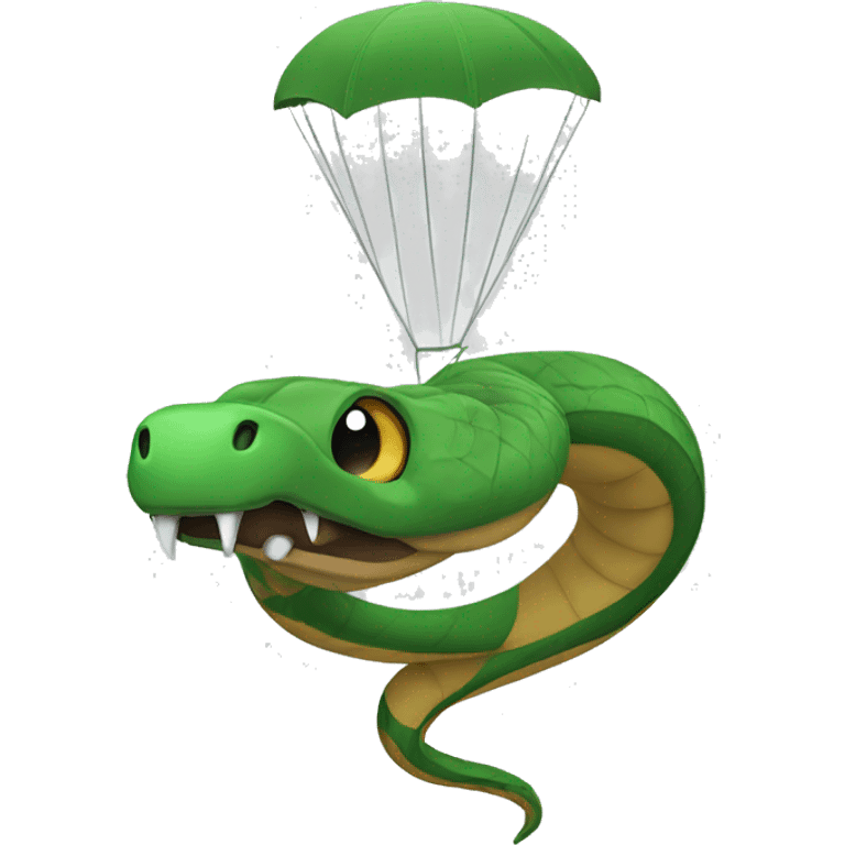 Snake on a parachute emoji