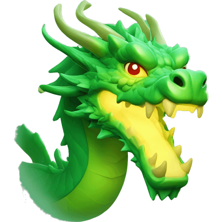 Chinese-dragon green aura and soul appearance; no wings emoji