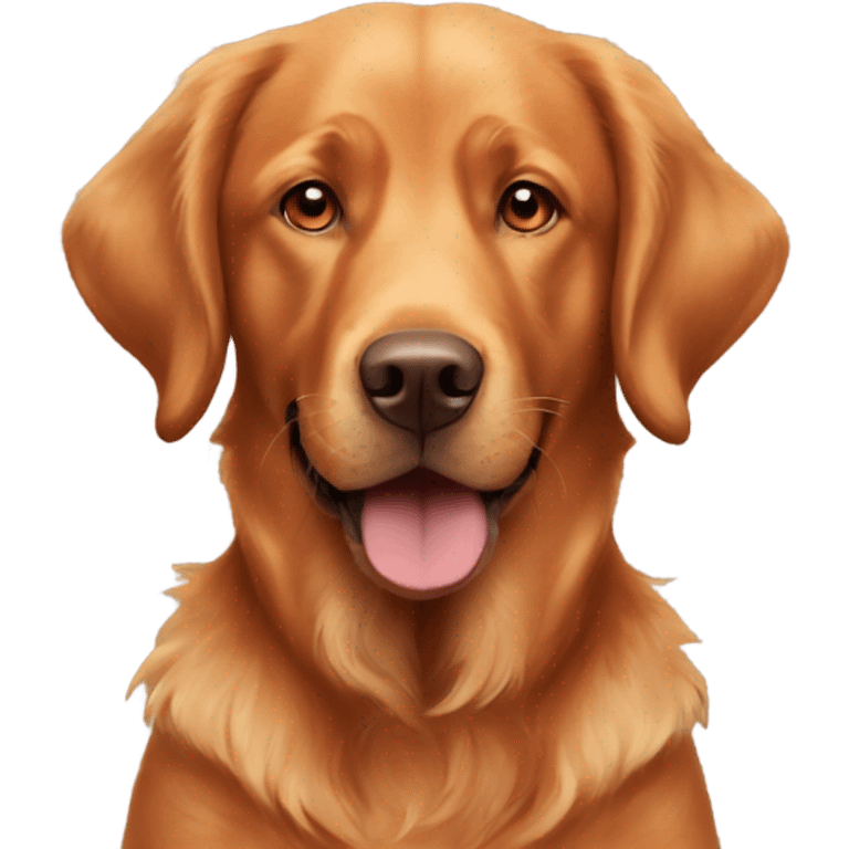 Fox red Labrador and curly golden retriever emoji