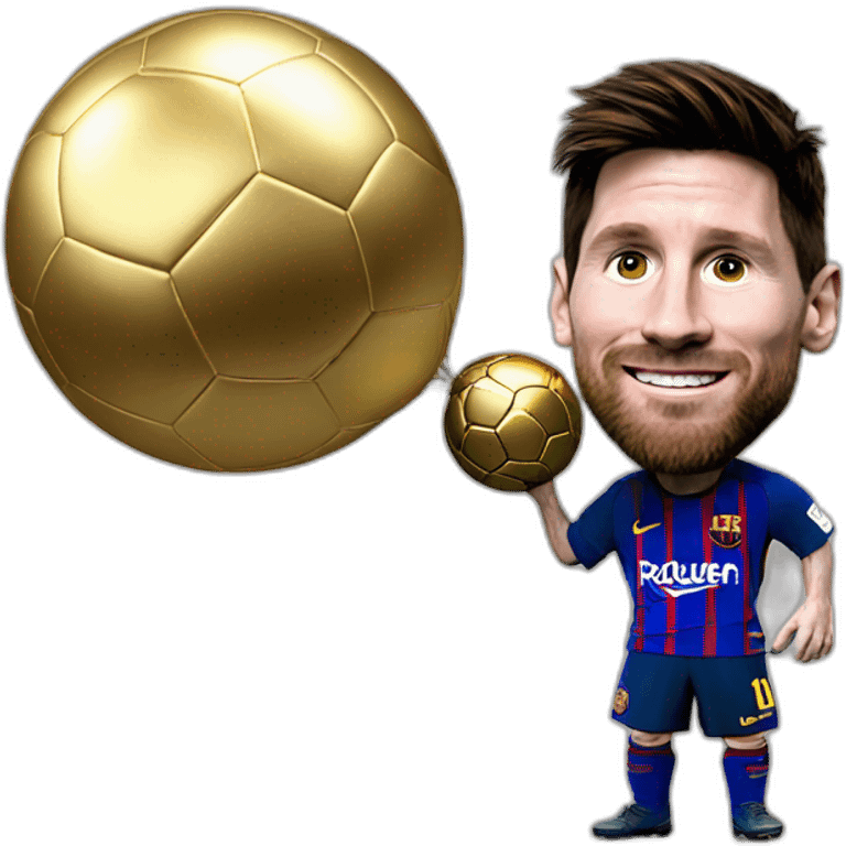 Messi avec ballon d'or emoji