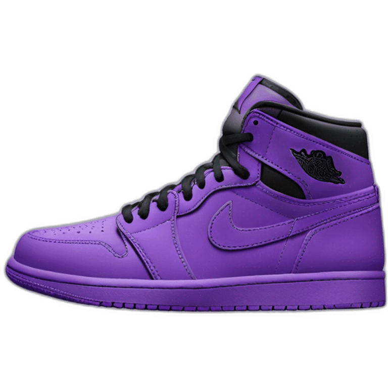 Nike jordan 1 purpule and black emoji