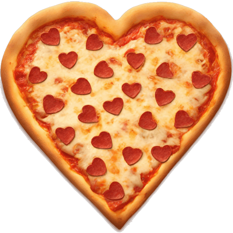 Heart shaped pizza emoji