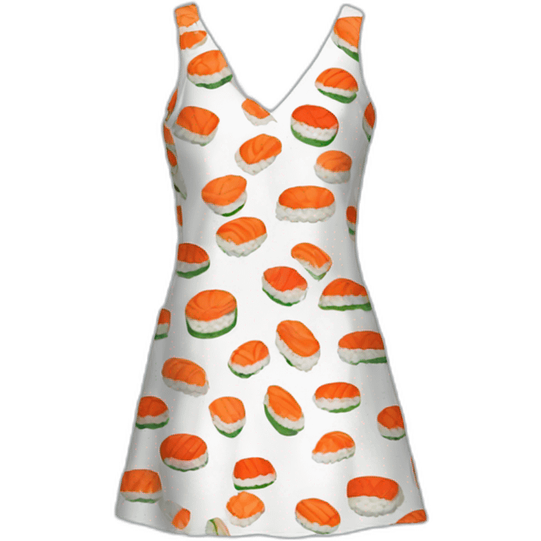 Sushi dress in santa claus emoji