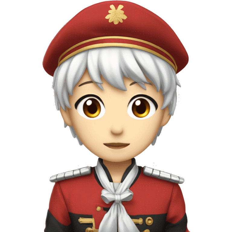 ayanokoji in red uniform from 'classroom of elites' emoji