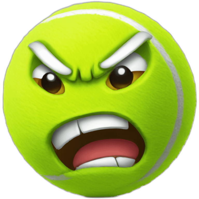 angry tennis ball emoji