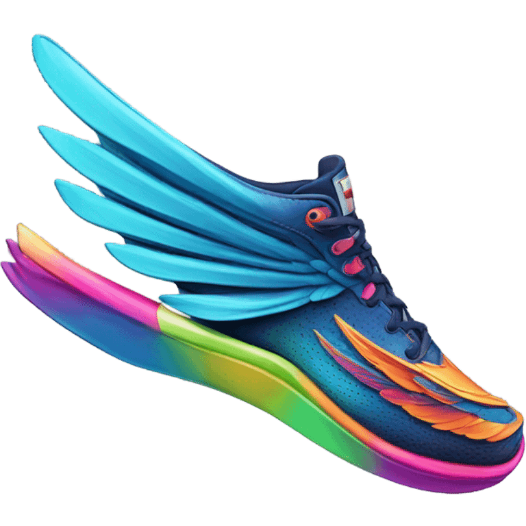 track shoe with wings  emoji