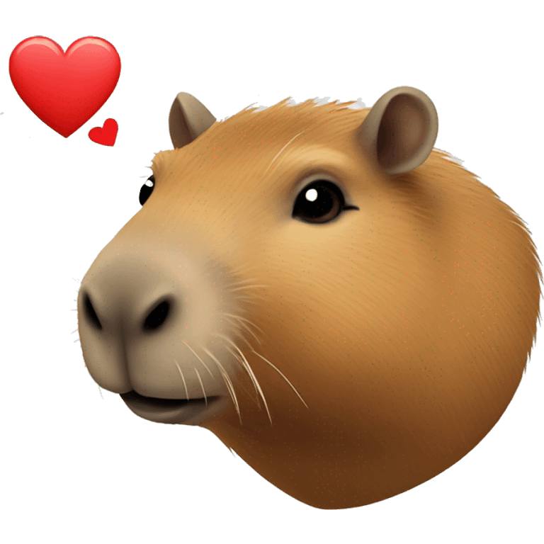 capybara with heart emoji