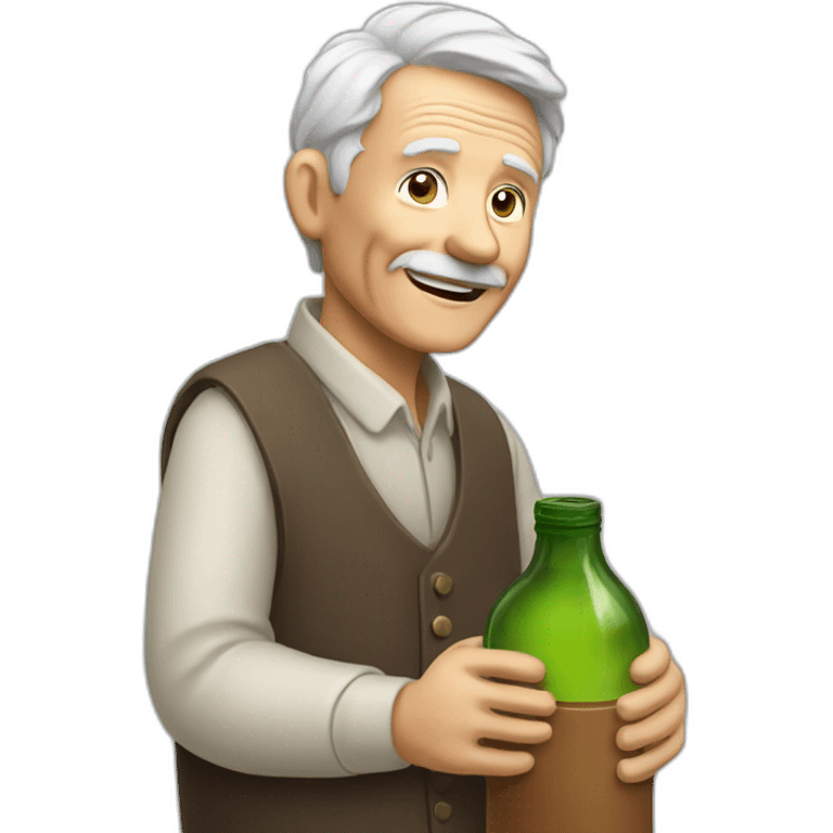 old man with bottle emoji