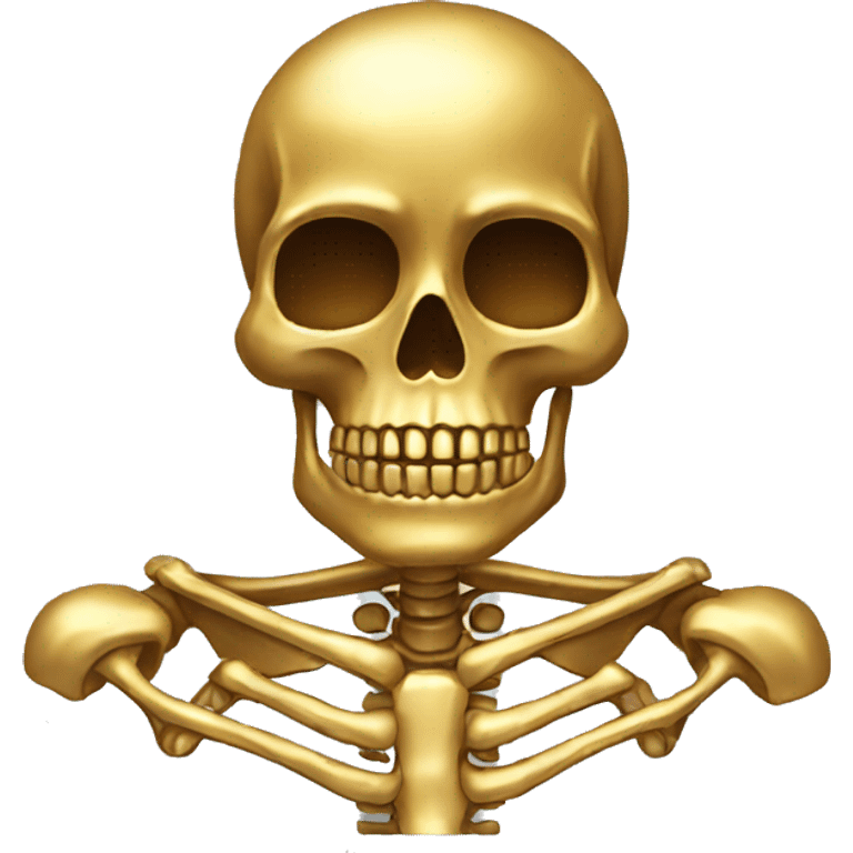 gold skeleton emoji