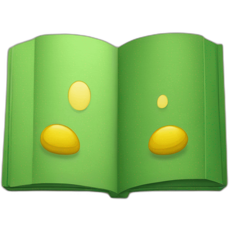 Cahier vert et jaune emoji