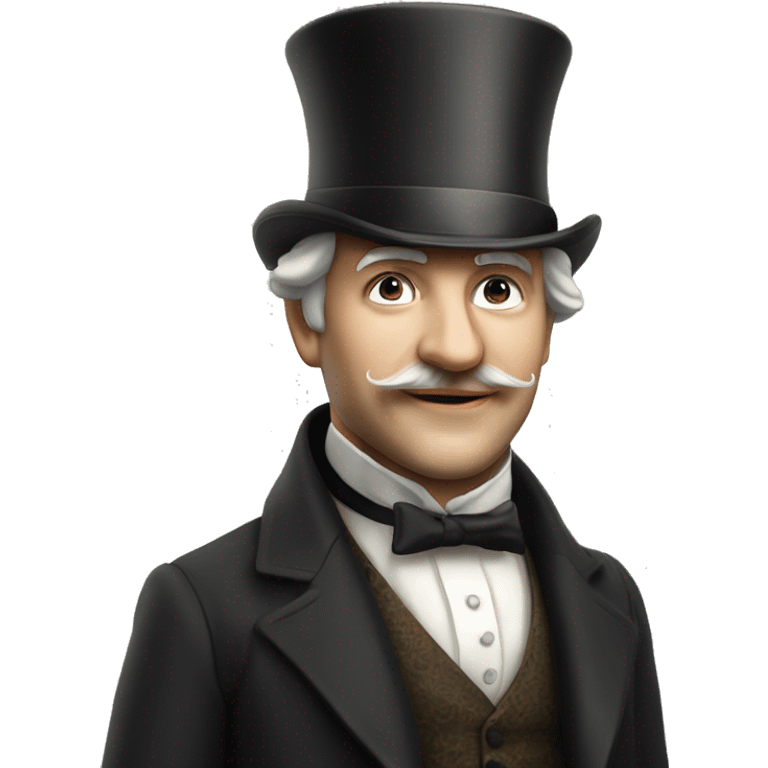 Photorealistic man A British gentleman in a monocle and a top hat with a cup of tea in his hand emoji