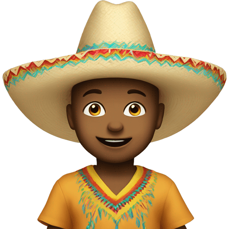 Crazy baby wearing sombrero emoji