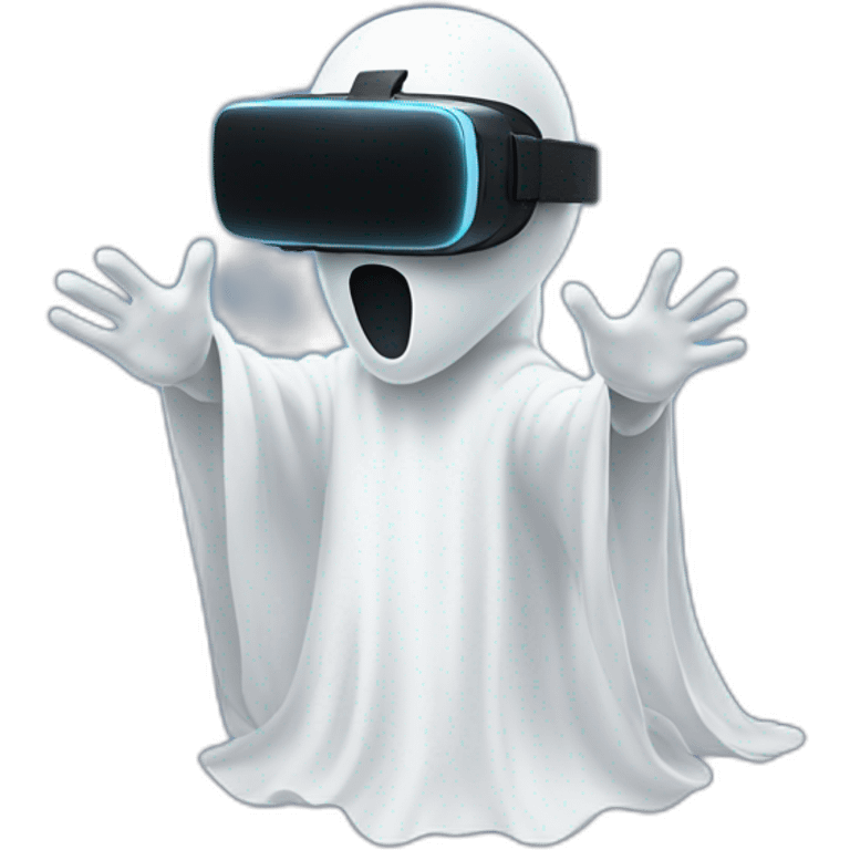 ghost wearing VR headset emoji