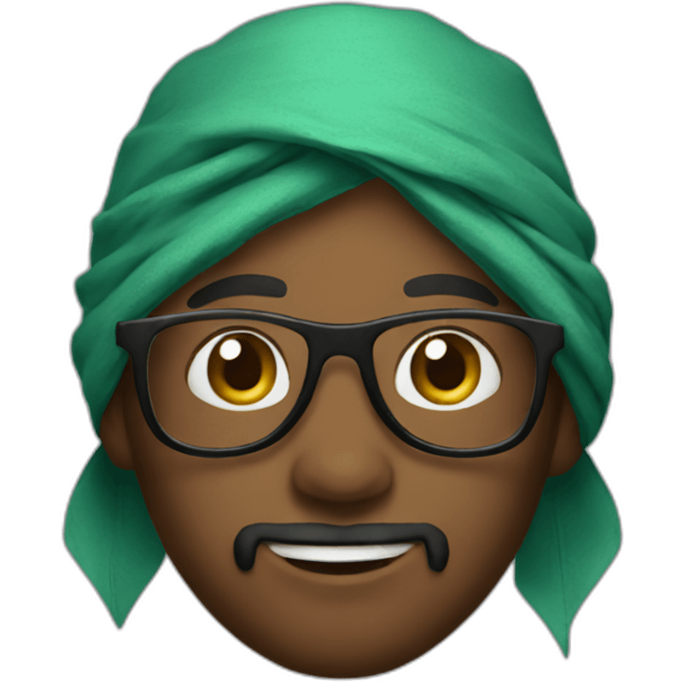 Designer with bandana emoji