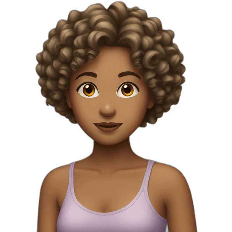 girl with curly hair emoji