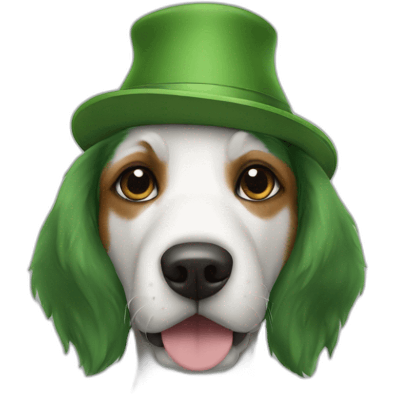 dog green hat emoji