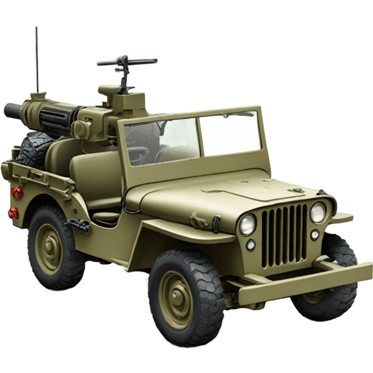 jeep WILLYS with Machine gun emoji