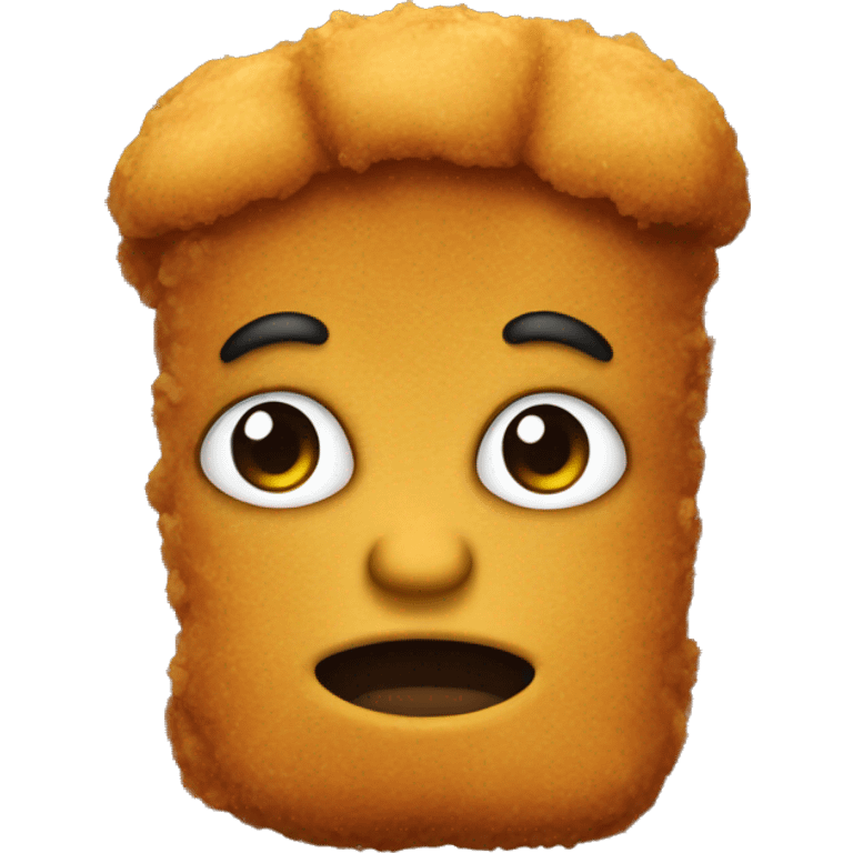 Crispy chicken nugget without face  emoji