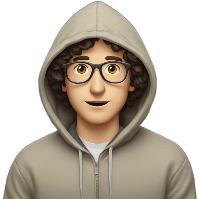 josh brener from silicon valley with hoodie on beach emoji