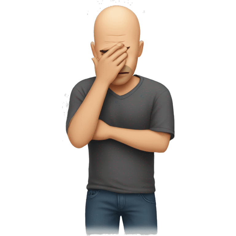 Bald guy facepalm emoji