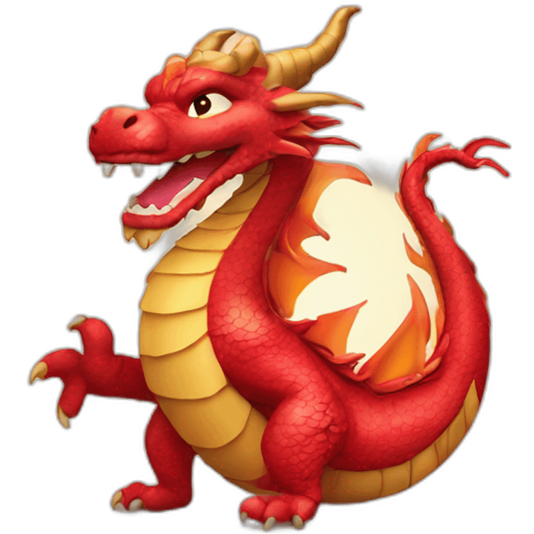 create an dragon emoji saying happy chinese new year emoji