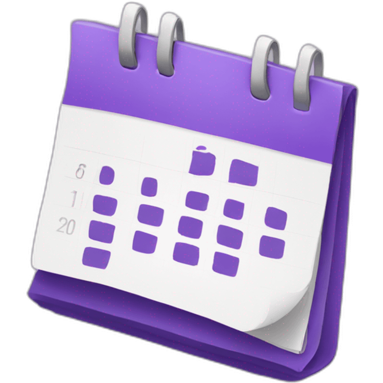 purple calendar emoji