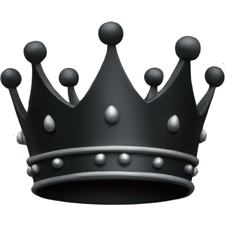 A crown thats dark black logo emoji